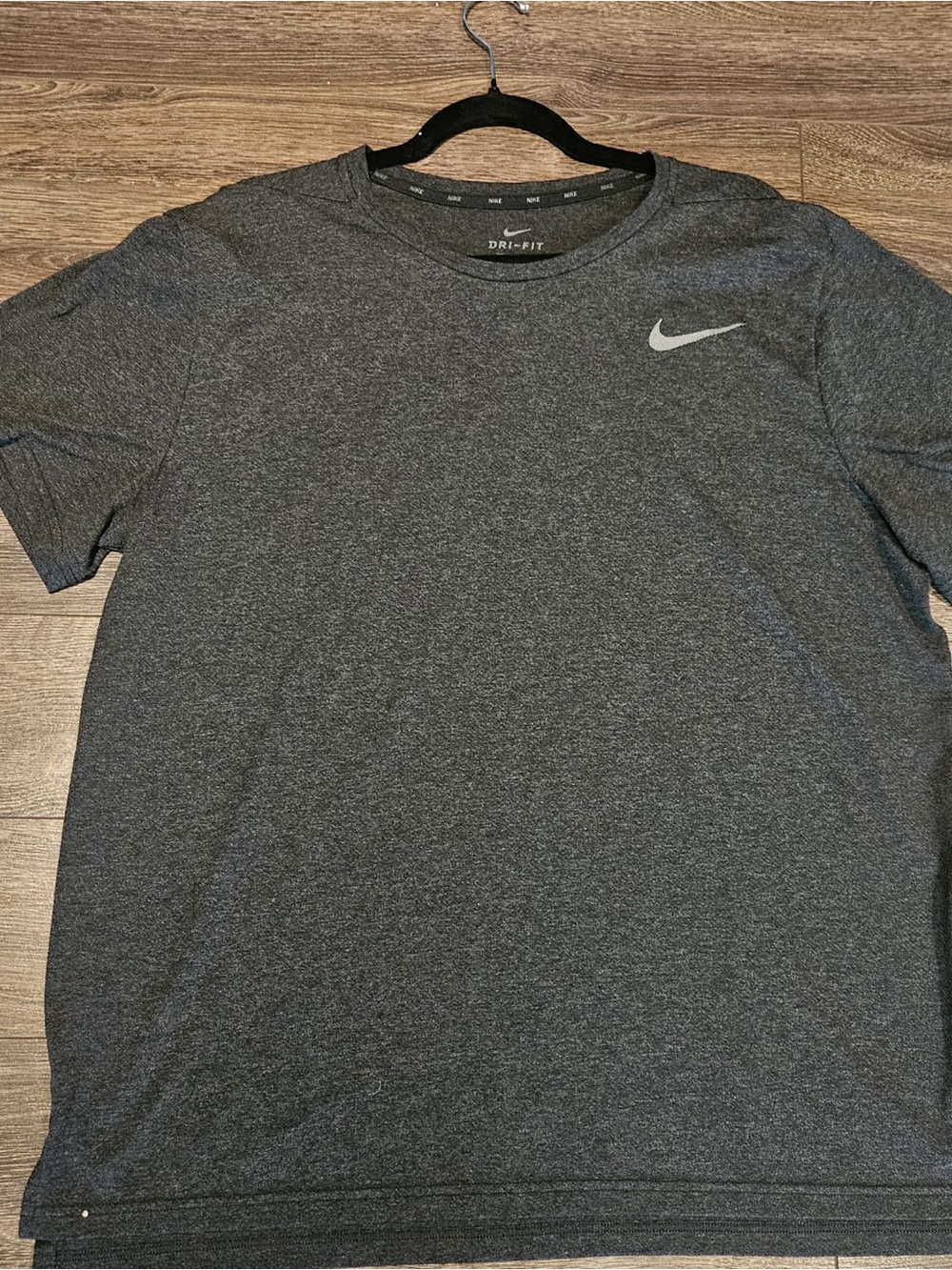 Nike Men's Dri-FIT Short Sleeve Shirt - Charcoal Gray Size XL
